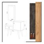 Hanah Home Recibidor Moderno Elegante Roble y Gris Oscuro con Zapatero 80cm Mueble Entrada Melamina